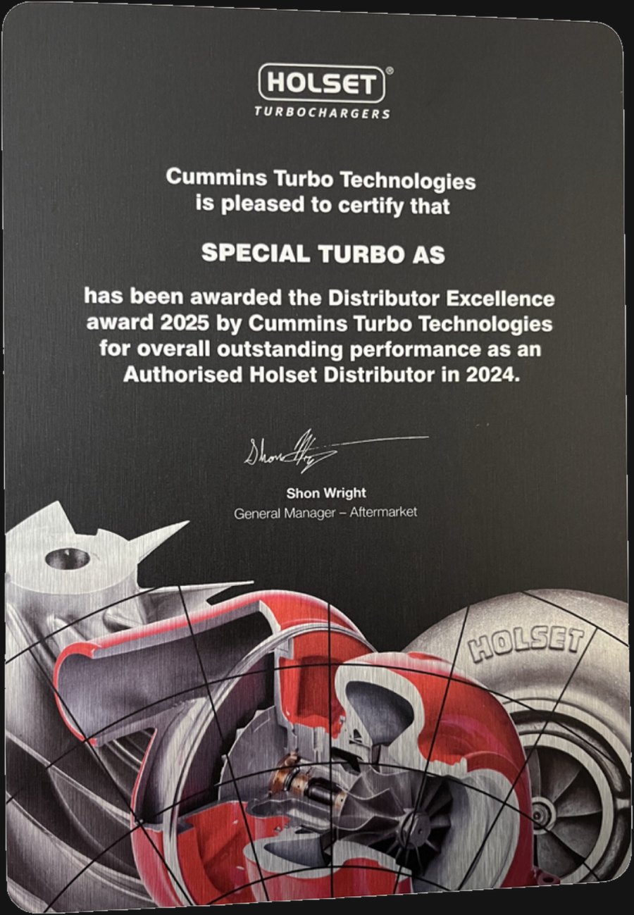 Ocenenie Holset Distributor Excellence Award 2025 od Cummins Turbo Technologies