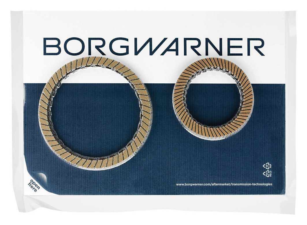 Balenie sady trecích lamiel BorgWarner s dvoma lamelami